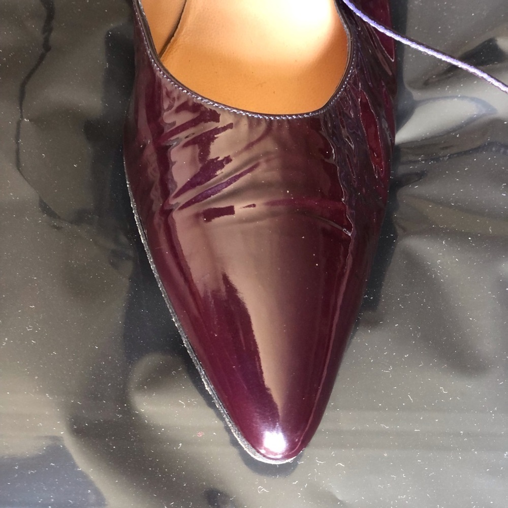 Ombeline black cherry patent leather Cuban heels - Picture 12 of 13